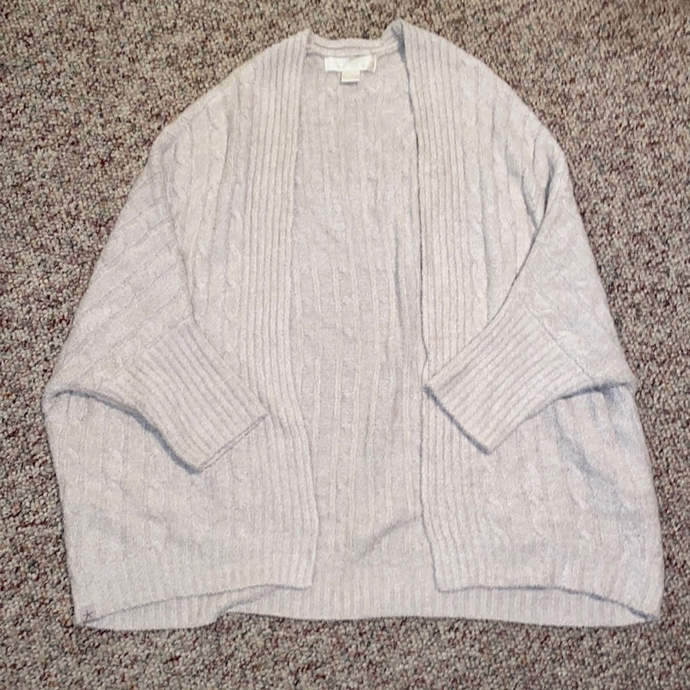 Barefoot Dreams Gray Cable Knit Cardigan